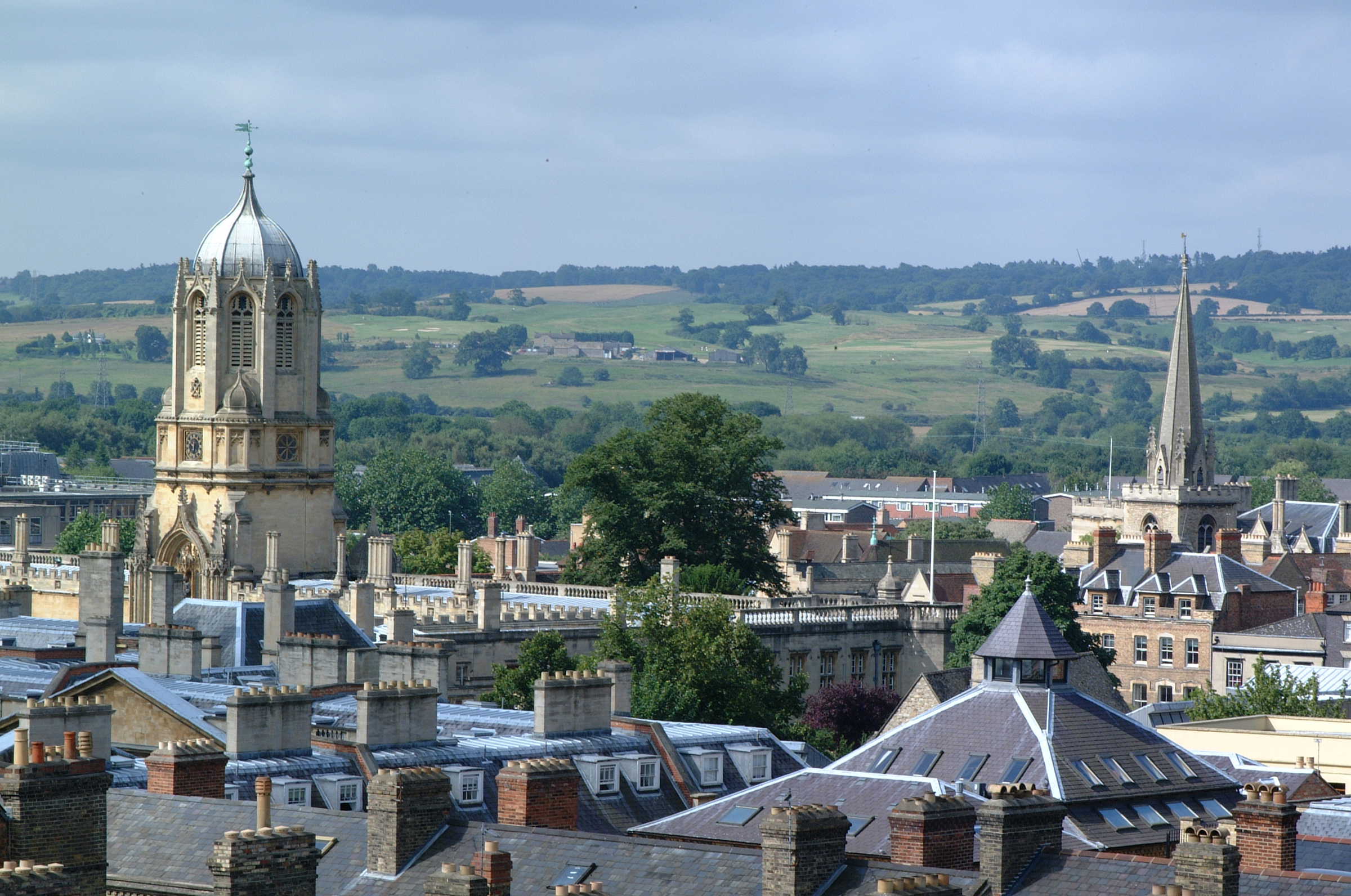 Oxford spires and oxfordshire countryside