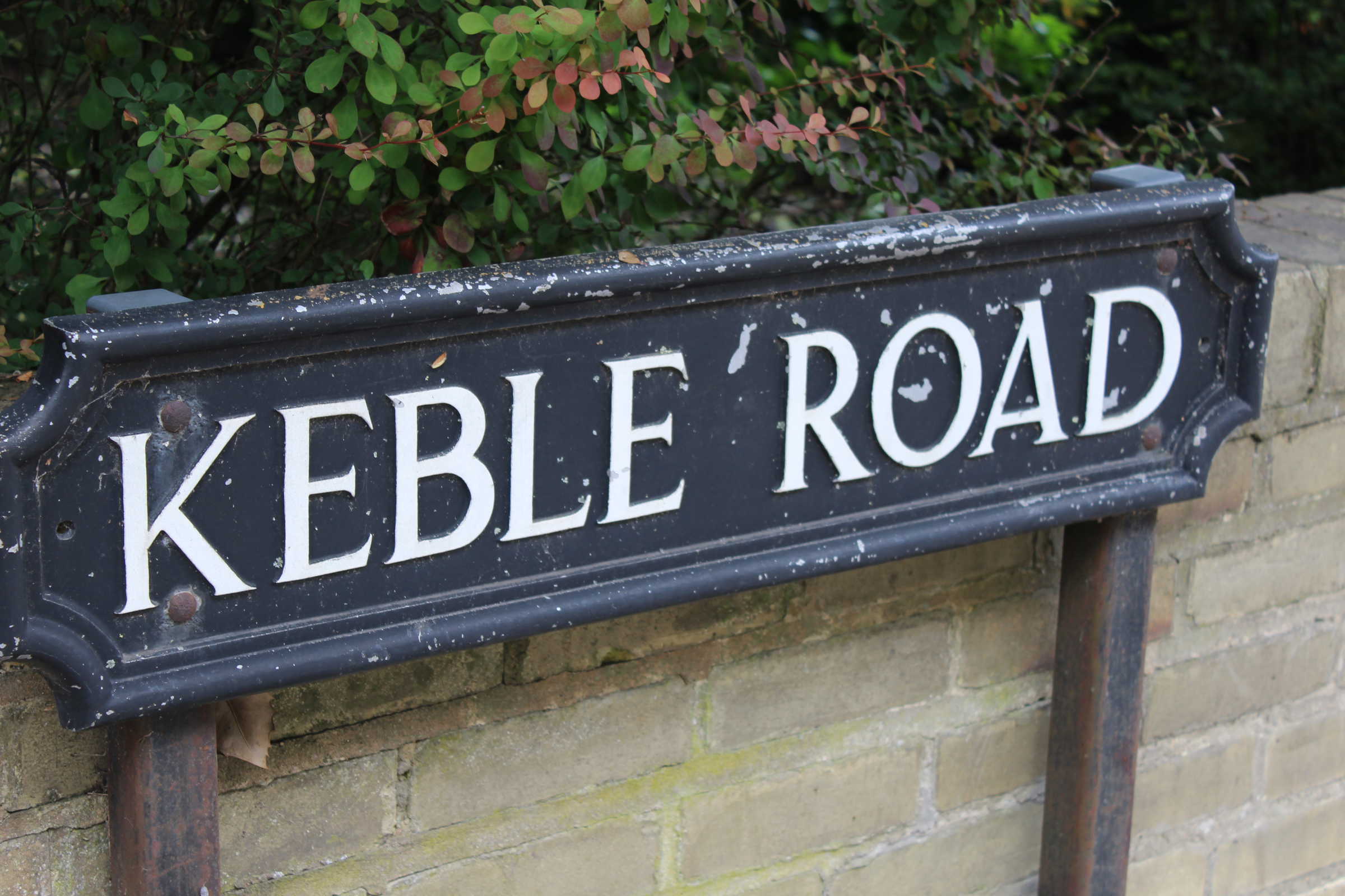 Street sign saying 'Keble Road'